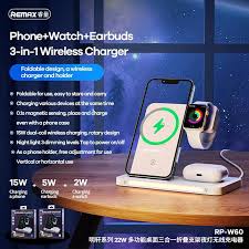 Remax 3 In1 Foldable  Wireless Charger RP-W90