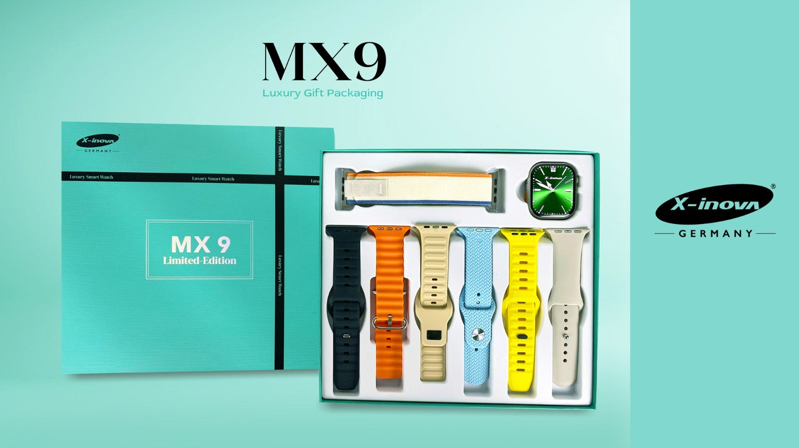X-Inova MX9 limited edition With 7 straps (Waterproof)