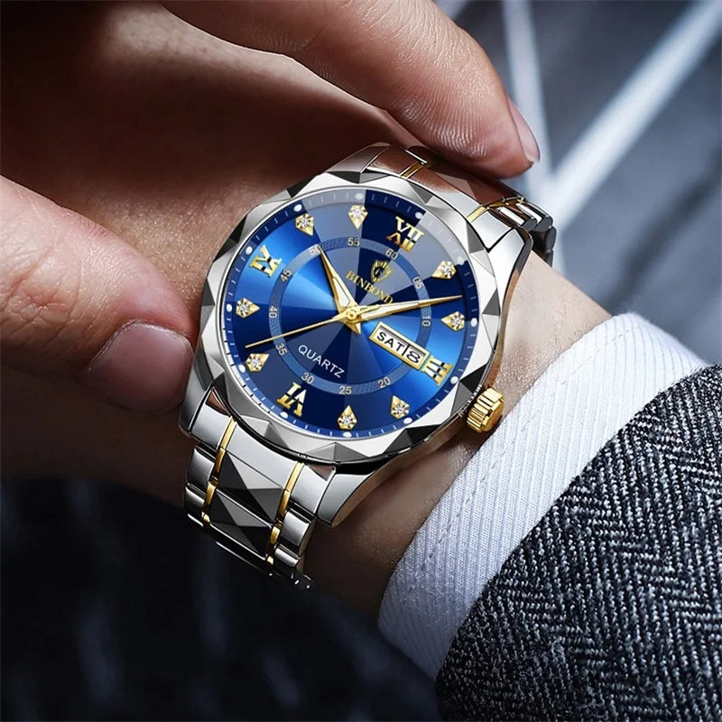 Fashion Business Watch Men Warterproof Sports Mens Watch Top Brand Luxury Clock Male Quartz Wristwatch Relogio Masculino 2023