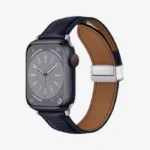 Leather Magnetic Buckle Hublot Strap for Apple Watch Series - Image 3